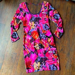 VNTG Black Tie by He-Ro Industries magenta sequin dress